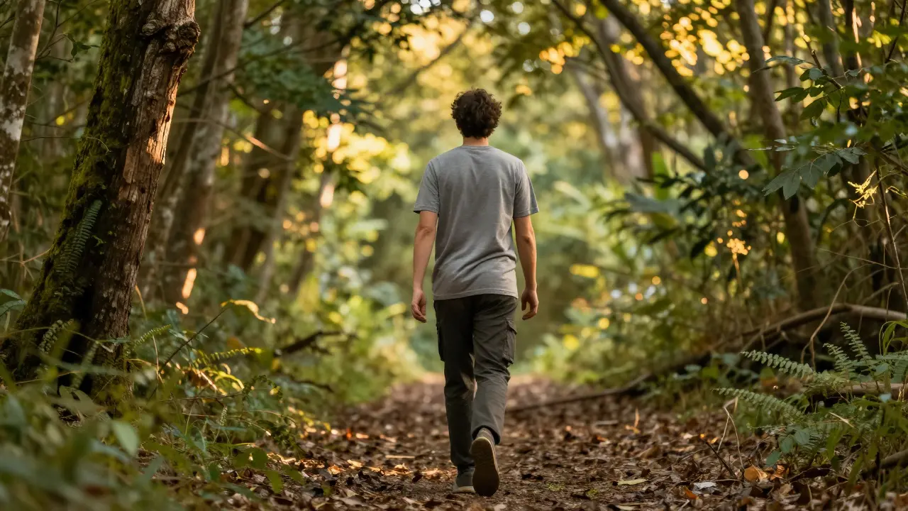 Vychodník v přírodě ztělesňující dlouhodobou strategii pro zdraví